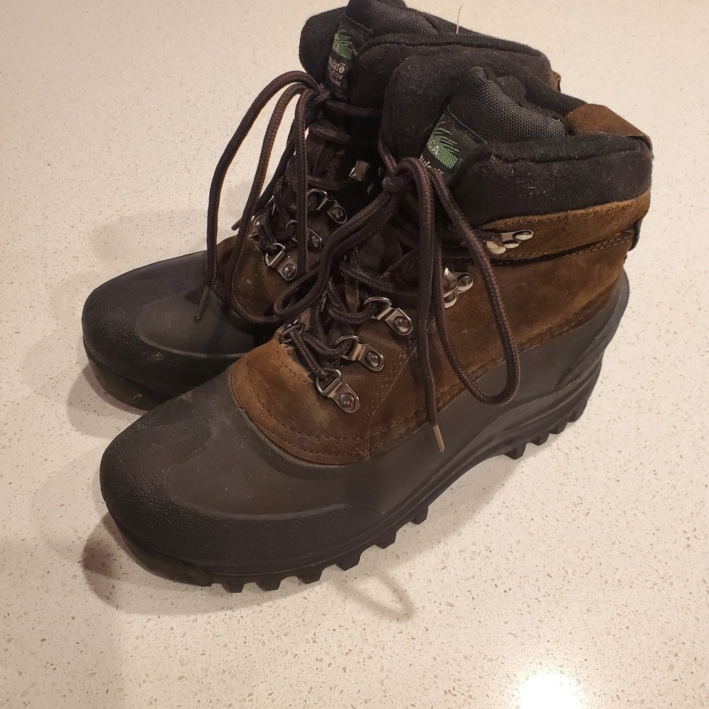 Itasca Snow Boots Mens 6 Brown Thinsulate Insulated Waterproof Winter Hunting